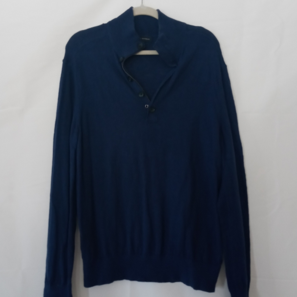 BANANA REPUBLIC 1/4 zipper/button SWEATER